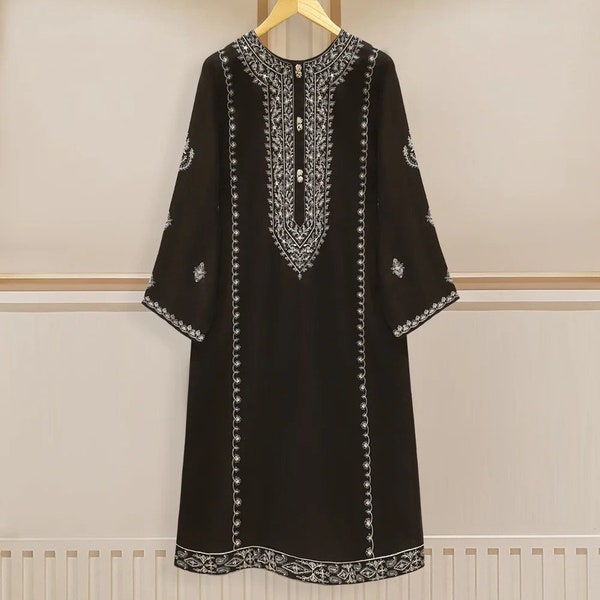 Agha Noor Original 1pc  Pure Embroidered JACQUARD  Shirt Pakistani Indian Bangladeshi Designer Ready To Wear Dress