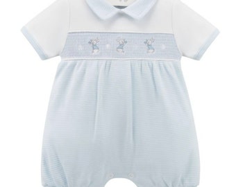 Baby Boys Blue Peter Rabbit Inspired Romper Suit