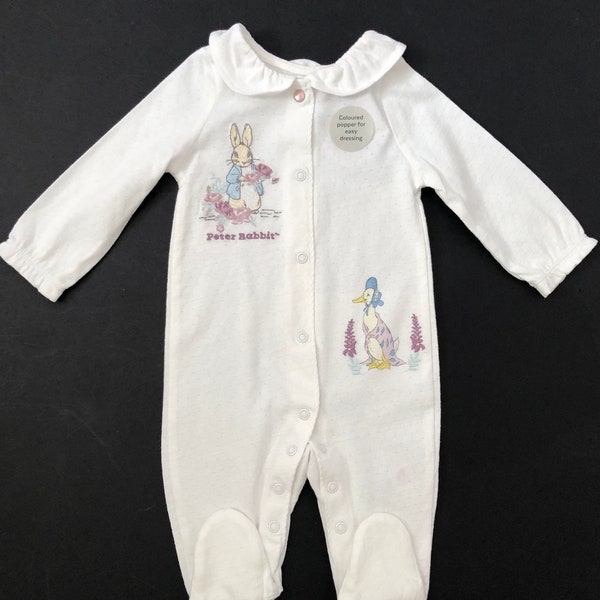 Baby Girls Peter Rabbit Jemima Puddle Duck  Sleepsuit  3/6 Months