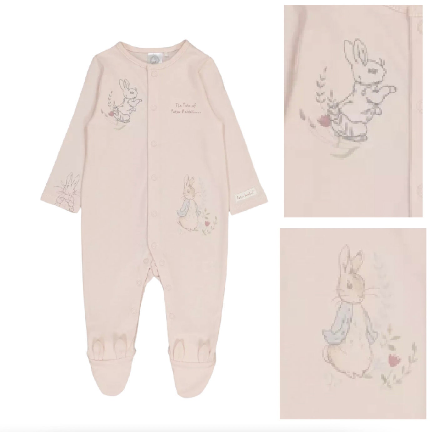 Peter Rabbit Pink R Peter Rabbit Pink Girls Sleepsuit - Etsy