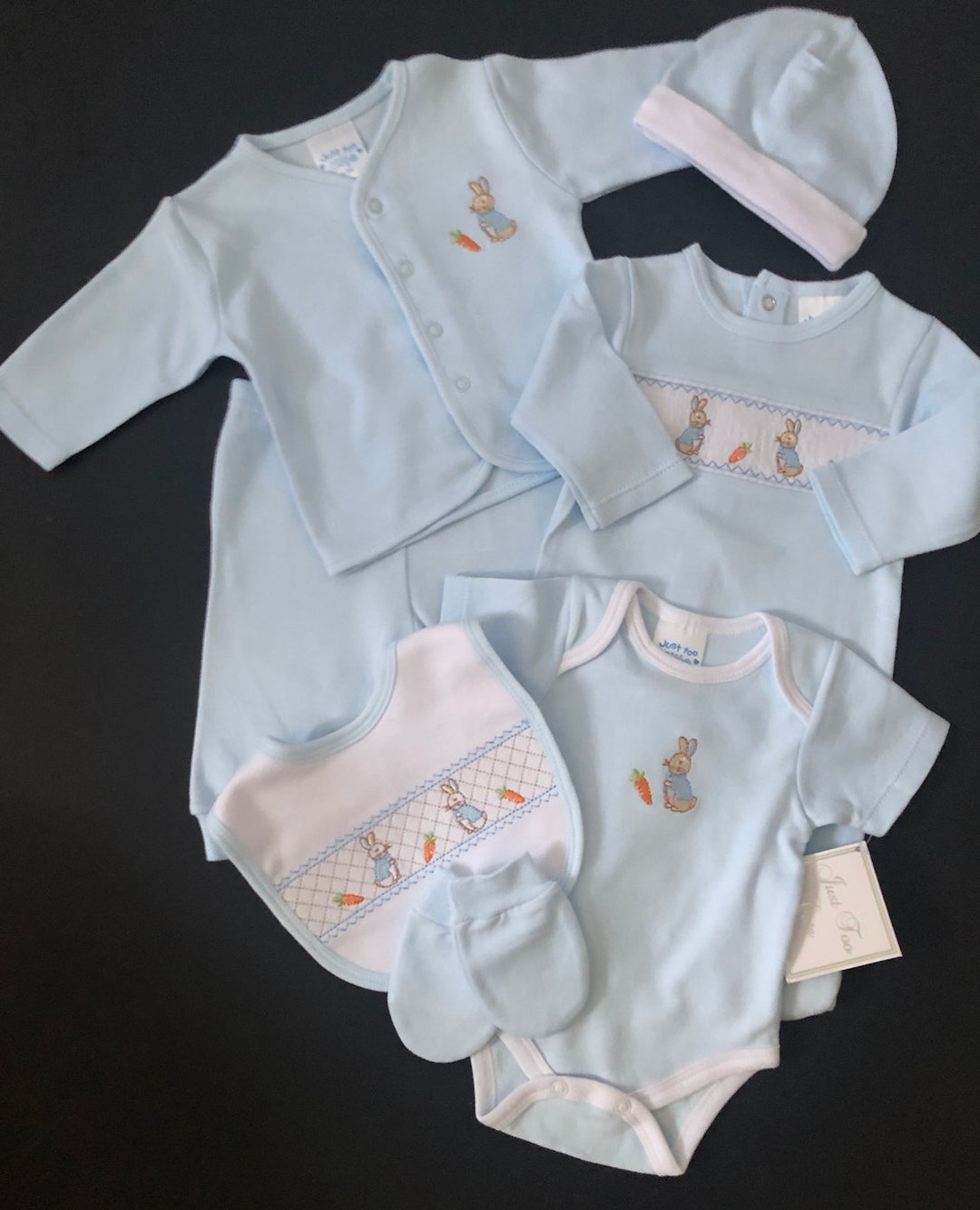 Bebe Spot Layette Bunny Rug in Blue main image 1