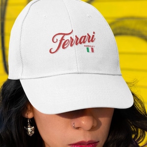 Formula 1 Hat, Aesthetic Ferrari Hat, Ferrari Baseball Cap, Ferrari Cap, Scuderia Ferarri, Ferrari F1, Aesthetic F1 Merch, Unisex F1 Hat