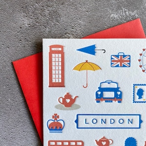 Carte de voeux style typographie londonienne