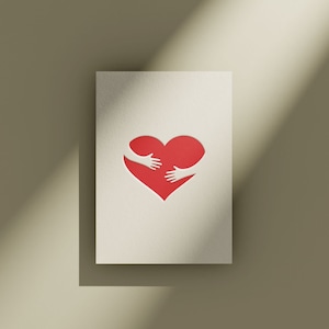 Liefde hart knuffel kaart
