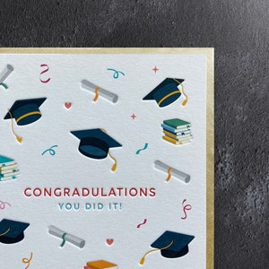 Carte de voeux de style typographie remise des diplômes