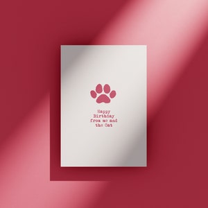Joyeux anniversaire de moi et du chat (carte de voeux)