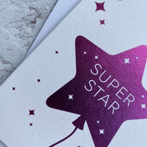 Super Star (Bien fait) Mini carte de vœux déjouée