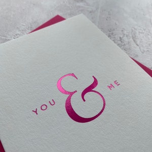 You & Me (Love) Carte de vœux de Saint-Valentin