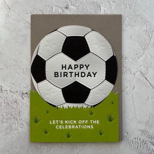 Tarjeta de feliz cumpleaños de fútbol (papá, esposo, amigo, hermano, hijo, hija)