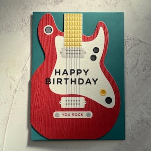 "Happy Birthday Rock Gitarre Karte (Vater, Mann, Freund, Bruder, Sohn, Tochter)