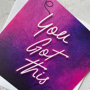 Vous avez cette enseigne au néon (bonne chance) Carte de vœux