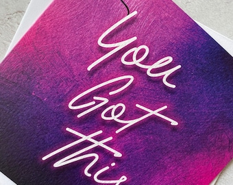 You Got This (Good Luck)-wenskaart neonreclame