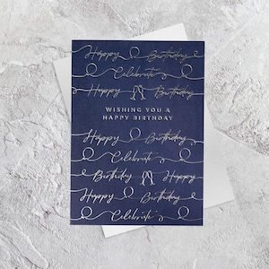 Carte de style typographique Joyeux anniversaire (anniversaire d'un homme)