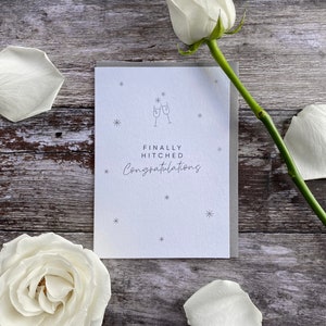 Enfin attelé - Carte de vœux déjouée, Mariage, Félicitations, Mariage retardé