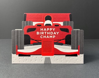 Fijne verjaardag F1 Motorsport-kaart (vader, echtgenoot, vriend, broer, zoon)