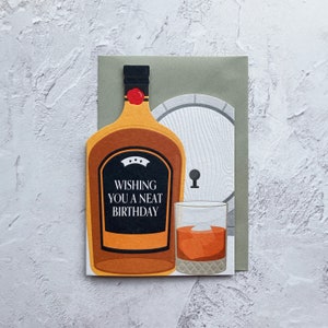 Happy Birthday Whisky Karte (Papa, Mann, Freund, Bruder, Onkel)