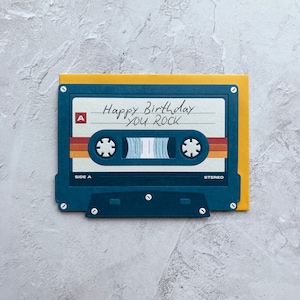 Tarjeta de cumpleaños retro de los 80 (para papá, esposo, esposa, amigo, hermano, hermana)