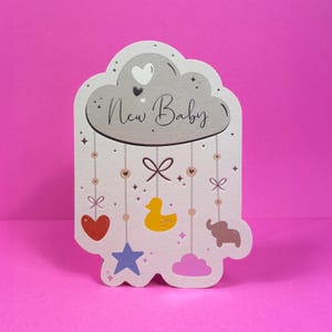 New Baby Die Cut Grußkarte (Junge und Mädchen)