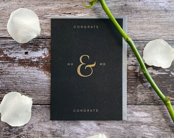 Mr & Mr - verijdelde wenskaart, bruiloft, gefeliciteerd, LGBTQ