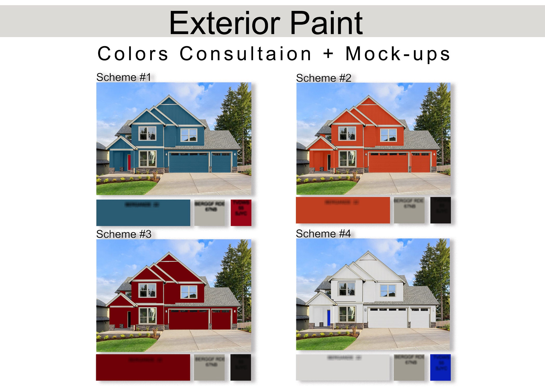 Exterior Paint Color Consultation Home Paint Colors Home Etsy