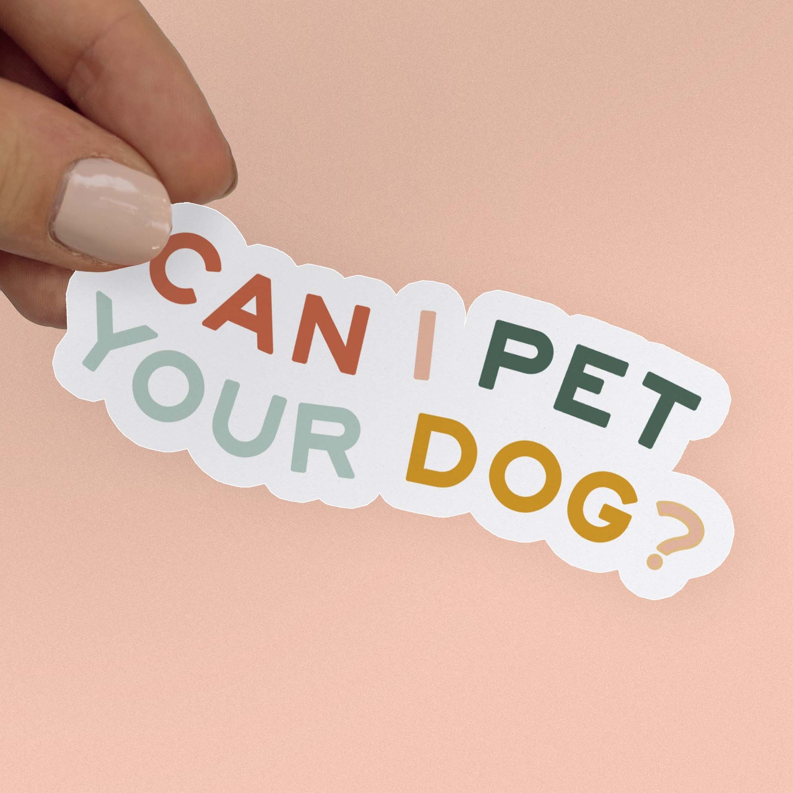 Funny Dog Sticker // Can I Pet Your Dog Sticker // Relatable Quote