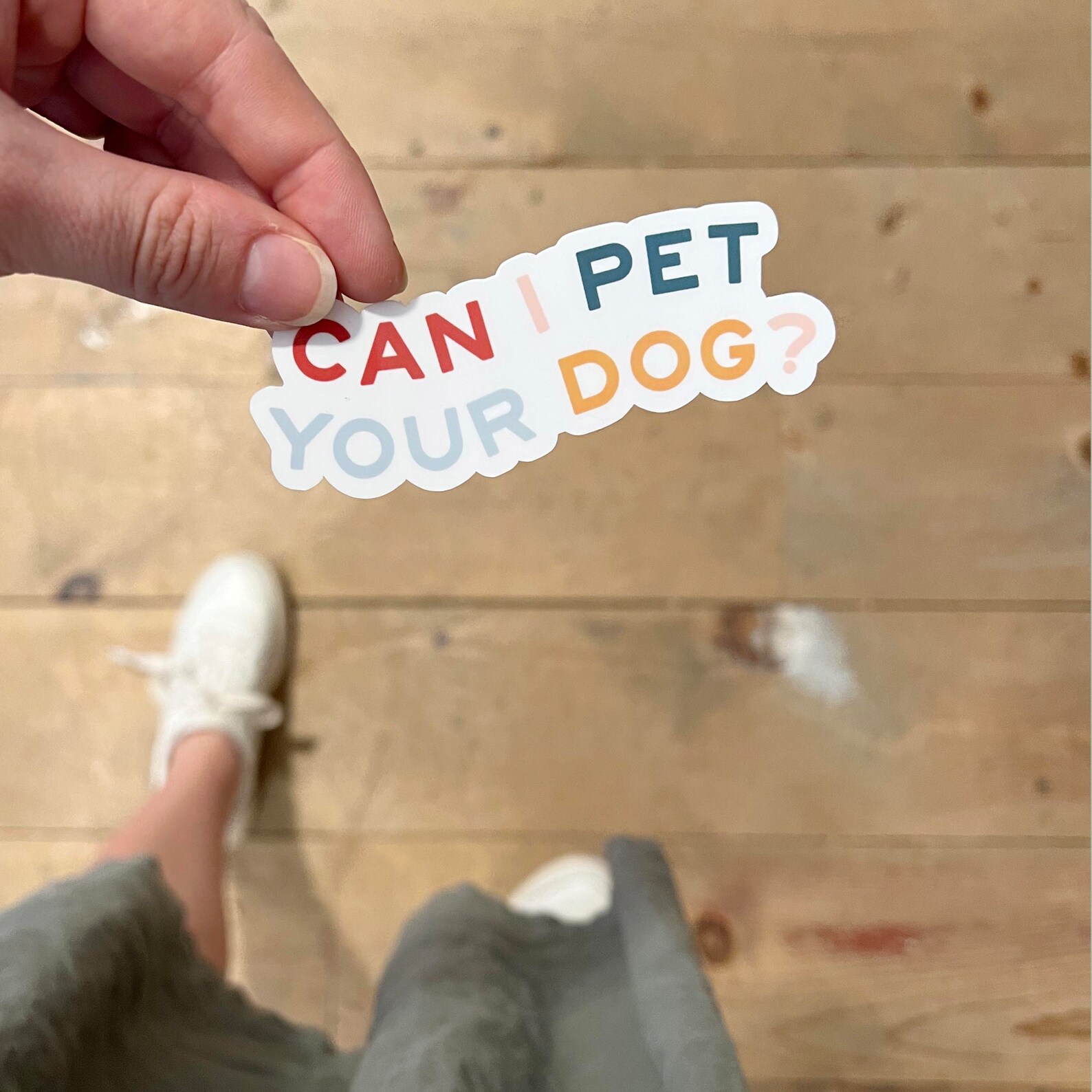 Funny Dog Sticker // Can I Pet Your Dog Sticker // Relatable Etsy