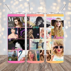 Taylor Swift Skinny Tumbler with Lid and Straw – Glennwood Creations
