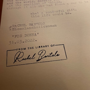 Personalized Poetry Piece by Rachel Bartolo