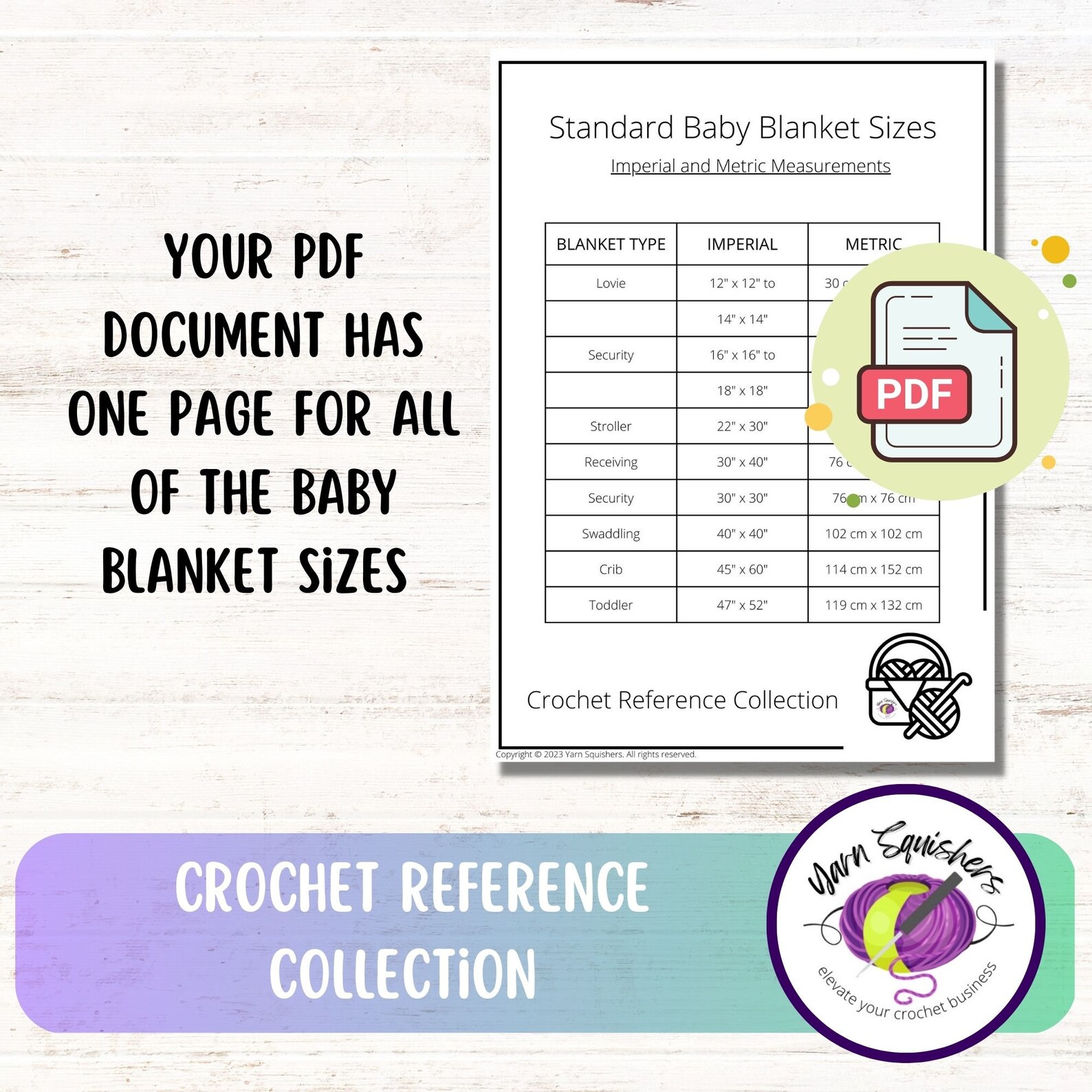 Handmade Blanket Size Charts Comprehensive List of Both Metric and