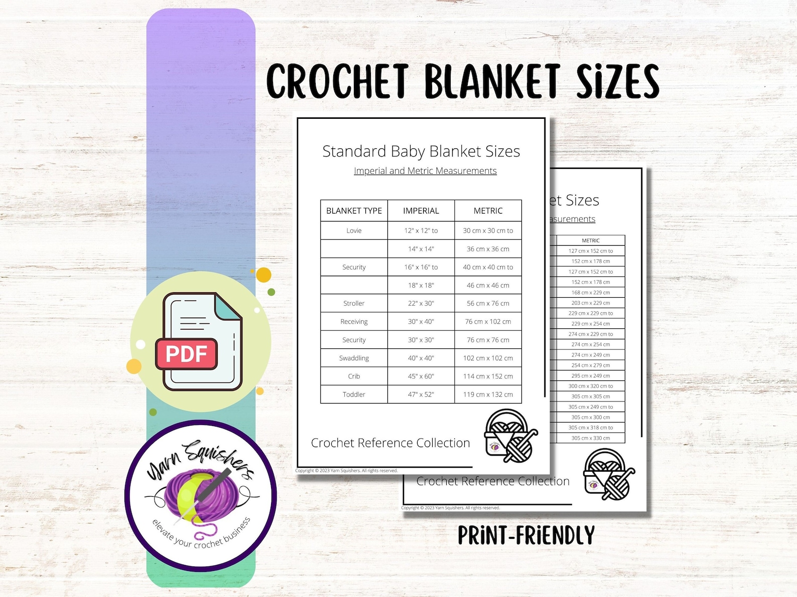 Handmade Blanket Size Charts Comprehensive List of Both Metric and