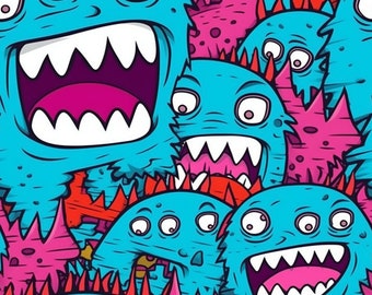 Pop Art Monster Digital Tile Pack