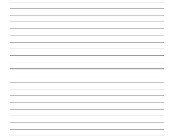 Printable Lined Paper Bundle | 8mm & 10mm | Writing and Drawing | Digital Download