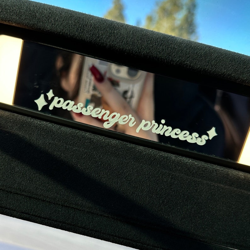 Passenger Princess Mirror Car Decal Etsy