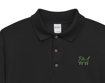 Embroidered Dog Polo Shirt - Etsy