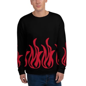 Pull avec des flammes sale