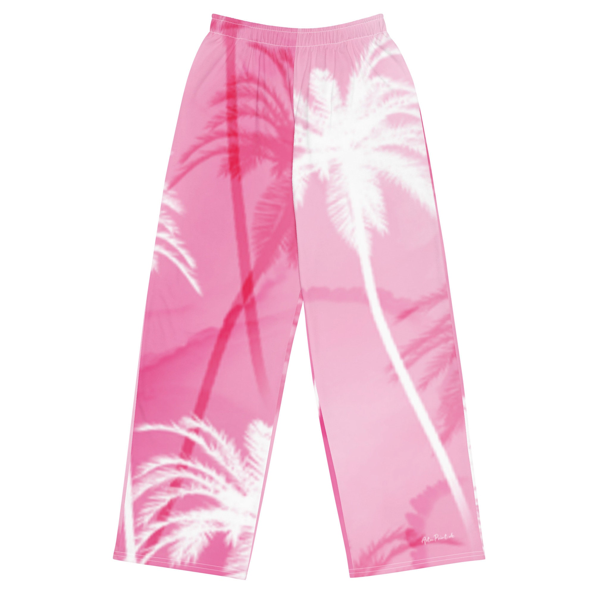Palm Tree Printed Pants - Etsy