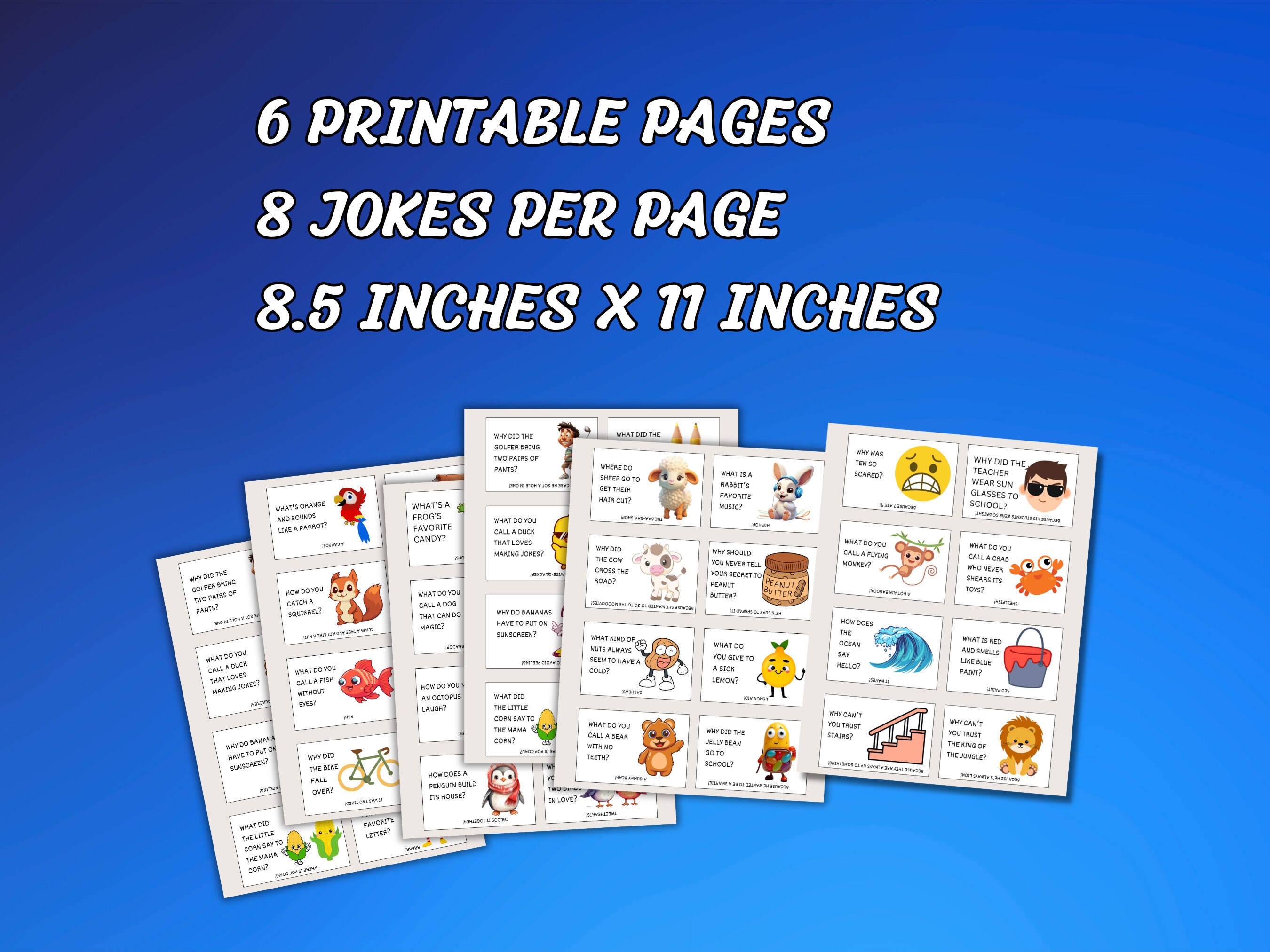 48 Printable Lunchbox Jokes for Kids - Lunch Box Notes, Bonus Blank ...