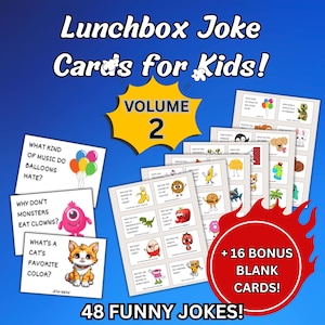 Cartes de boîte à lunch amusantes pour enfants, blagues à imprimer sur la boîte à lunch pour faire rire les enfants, notes de blagues mignonnes et amusantes pour les repas de l'école