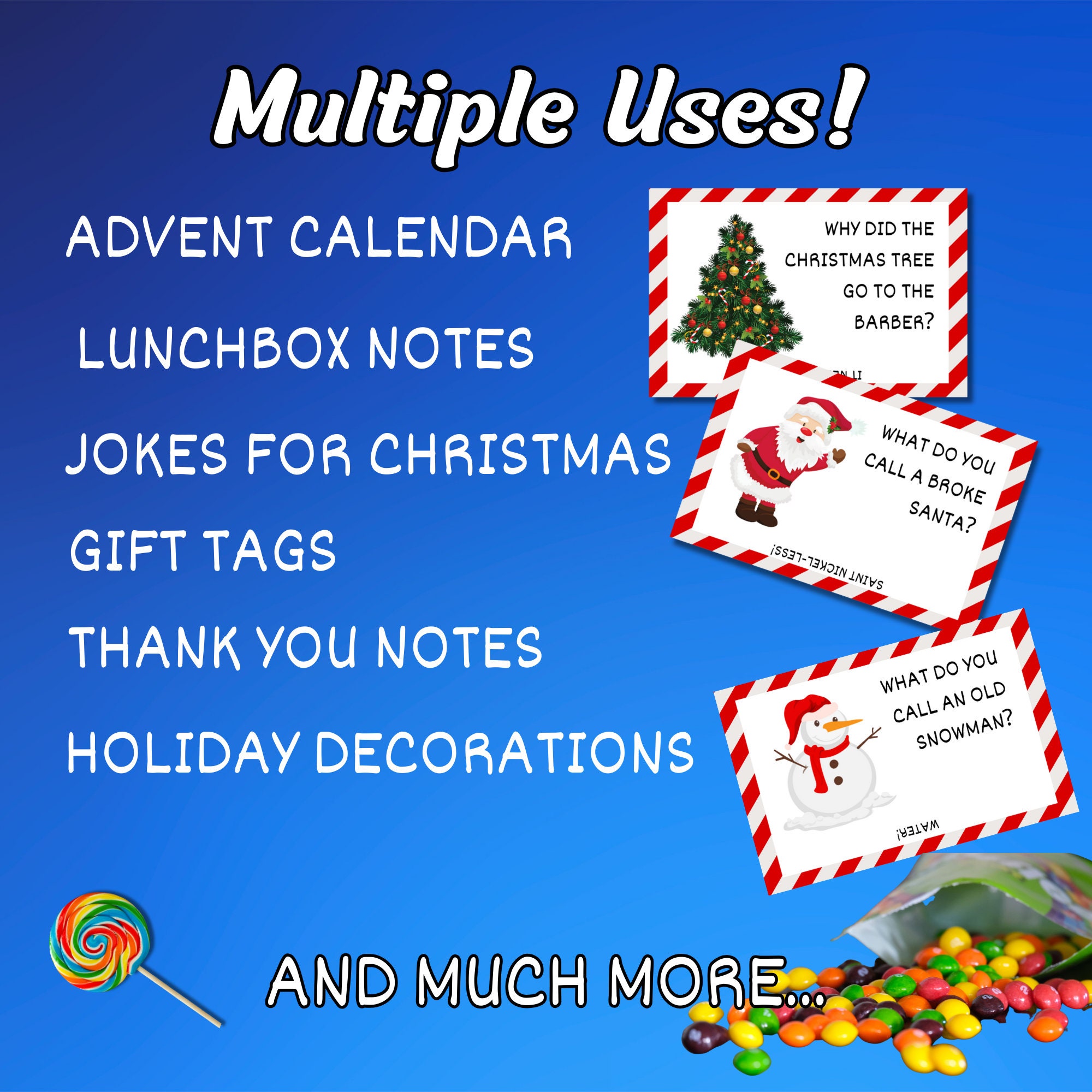 40 Printable Christmas Joke Cards For Kids Perfect For Advent Calendars 