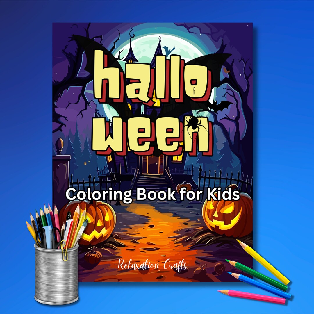 Halloween Coloring Book for Kids 4-6 Years Old Easy Digital - Etsy