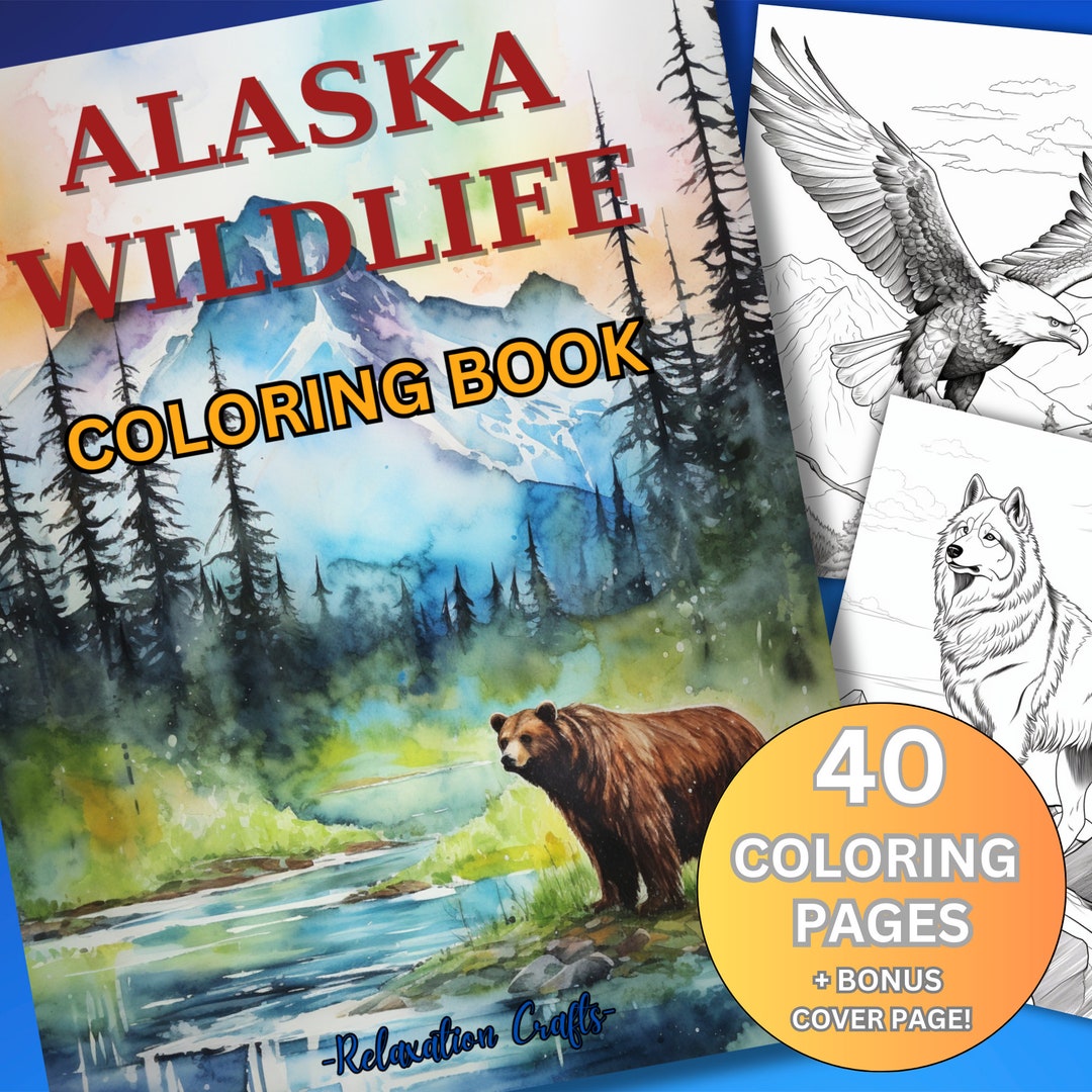 Alaska Coloring Pages, 40 Pages Adult Coloring Pages Showing Denali