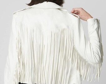 white fringe moto jacket