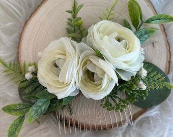 Ranunculus Wedding Hair Comb