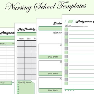 PRINTABLE Nursing Student Planner, Nursing School Planner, Student ...