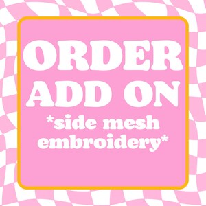 Add on Side or Back Embroidery for Hats