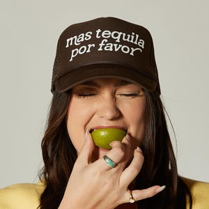 Mas Tequila Por Favor Trucker Hat, Cinco De Mayo hat, Cinco De Mayo, Tequila,