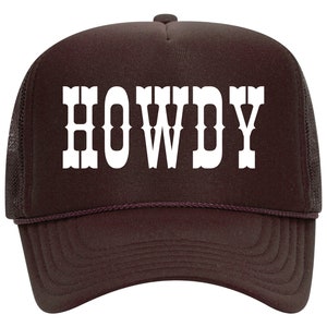 HOWDY HAT, Coastal Cowgirl, Custom Hat, Personalized Hat, Personalized Trucker hat, Bachelorette Party, Bachelor Party Favor, Sorority Hat