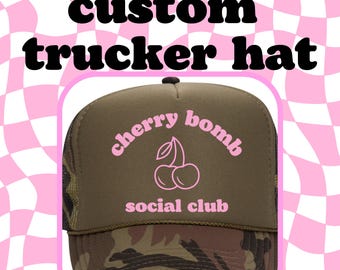 Custom Trucker Hat, Custom Hat, Personalized Hat, Personalized Trucker hat, Bachelorette Party, Bachelor Party Favor, Sorority Hat