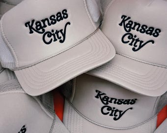 Cappello da camionista ricamato Kansas City, stile classico