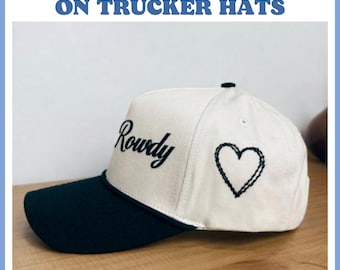 Add on Service: Side Embroidery or Back Embroidery for Hats